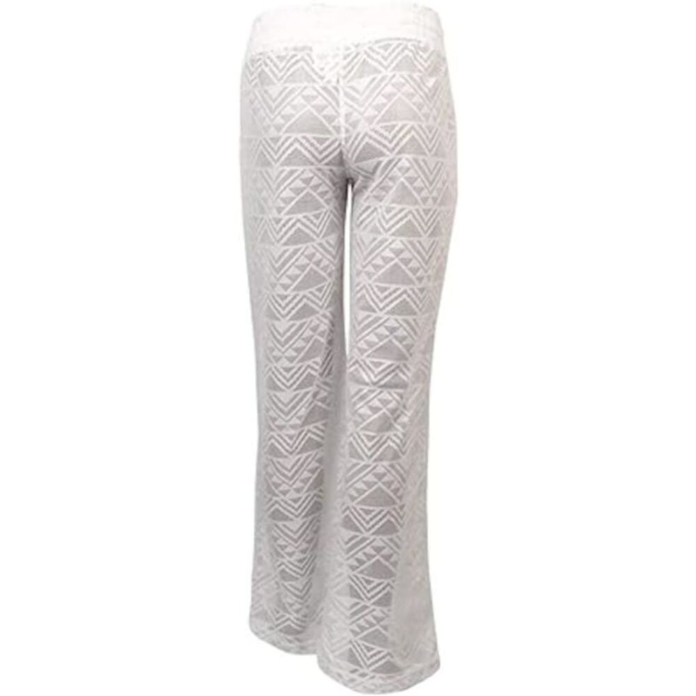 MIKEN Women's White Wide-Leg Pants Swimsuit Cover Up XS - Picture 2 of 2